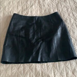 Mini leather skirt